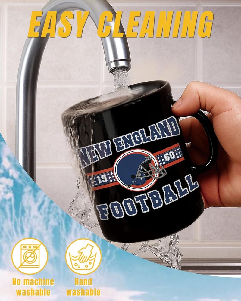 Kiraddle 2 in 1 Football Fan Ceramic Coffee Mug Cup Patriot Themed Merch Shop Men Women Sport Stuff Gear Apparel Team Desk Decor Accessories Merchandise Dad Boyfriend Bf Birthday Christmas Funny Cool Xmas Gift - Image 4